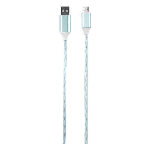 Кабель Red Line LED microUSB Blue в МегаФон
