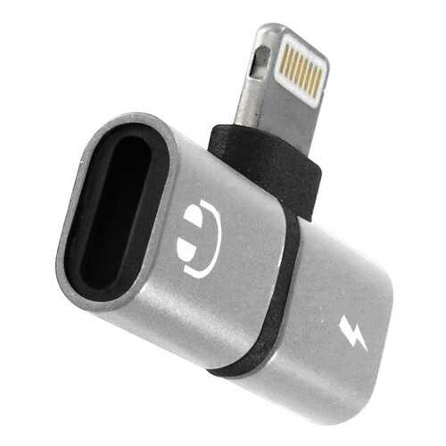 Переходник Krutoff Lightning - Lightning Charging+Lightning EarPods (silver) в МегаФон