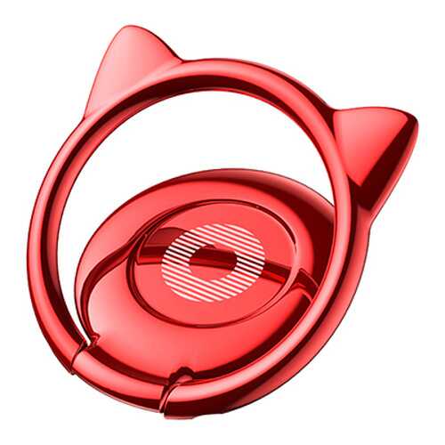 Кольцо-держатель Baseus Cat Ear Ring Bracket Red в МегаФон