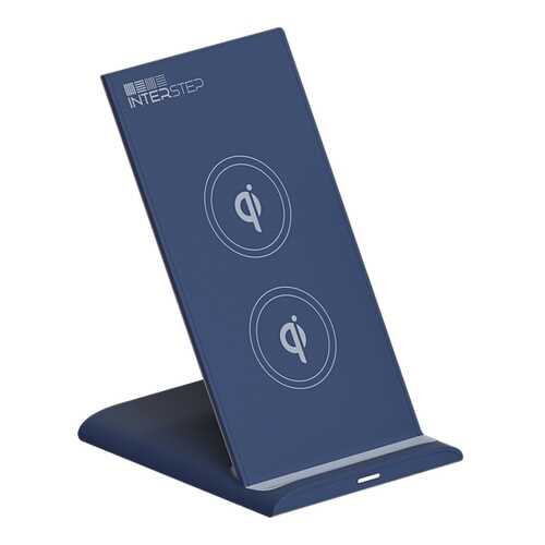 Беспроводное зарядное устройство InterStep Qi WCH-2C Blue (IS-TC-WCH2C10Qi-BLUB201) в МегаФон