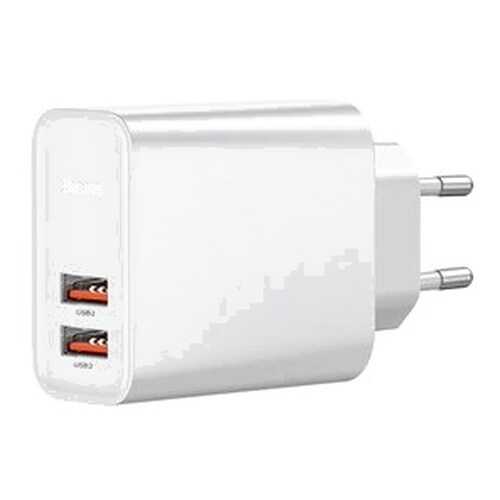 Сетевое зарядное устройство Baseus Speed Dual QC3.0 Quick charger USB+USB 30W White в МегаФон