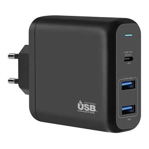 Сетевое зарядное устройство InterStep PD60W USB-C 2USB 24W Black в МегаФон