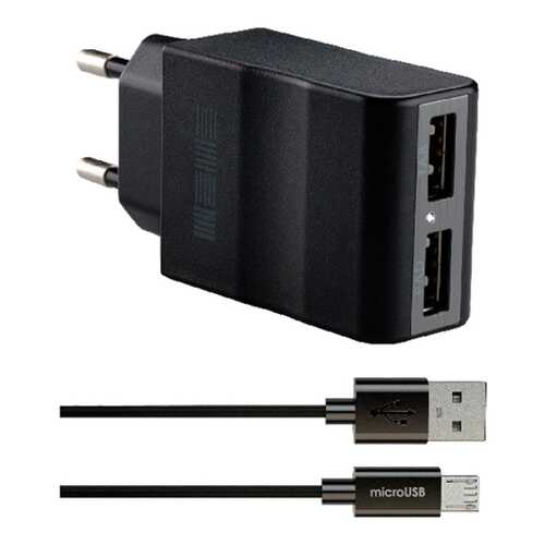 Сетевое зарядное устройство InterStep Travel Charger 2 USB 2,1A Black в МегаФон