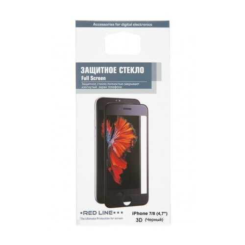 Защитное стекло RED LINE для iPhone 7/8 Black в МегаФон