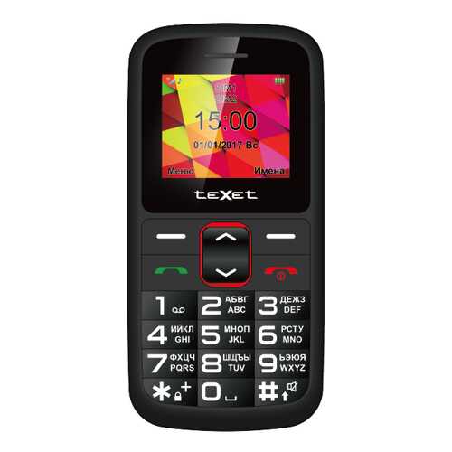 Мобильный телефон teXet TM-B217 Black/Red в МегаФон