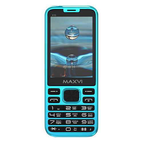 Мобильный телефон Maxvi X10 Aqua Blue в МегаФон