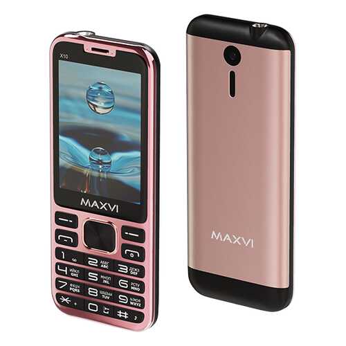 Мобильный телефон Maxvi X10 Rose Gold в МегаФон