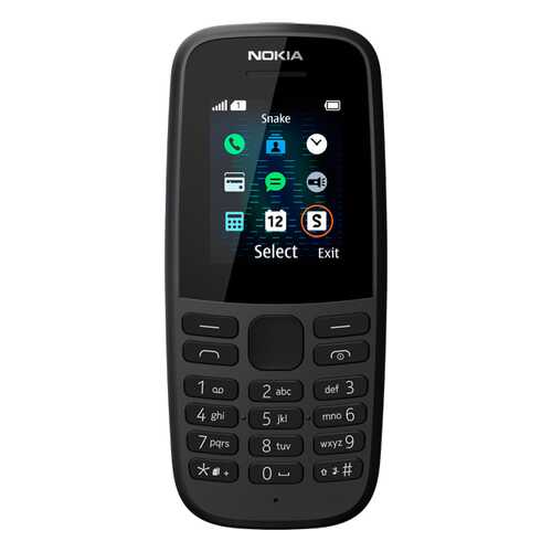Мобильный телефон Nokia 105SS (ТА-1203) Nochgr Black в МегаФон