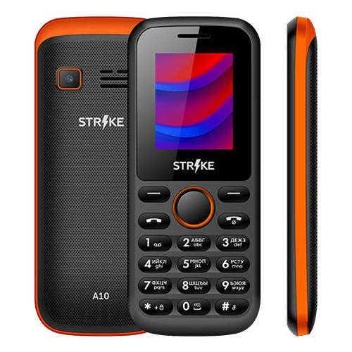 Мобильный телефон STRIKE A10 Black/Orange в МегаФон